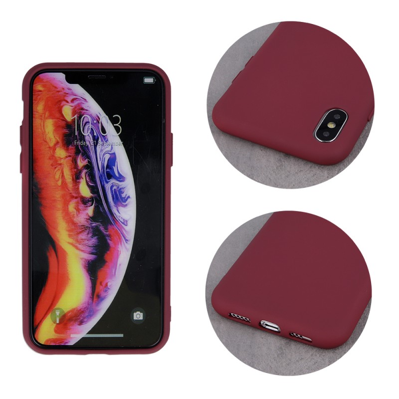 Viedtālruņa aizmugurējais vāciņš Apple iPhone 11 Silicon Burgundy