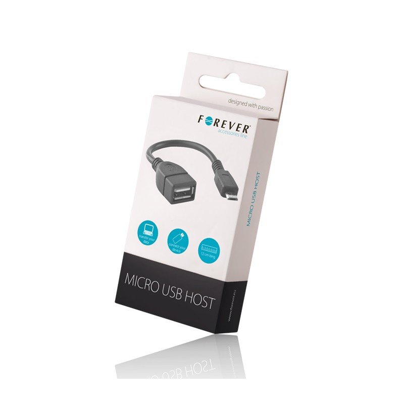 Universal adapter USB - microUSB Melns