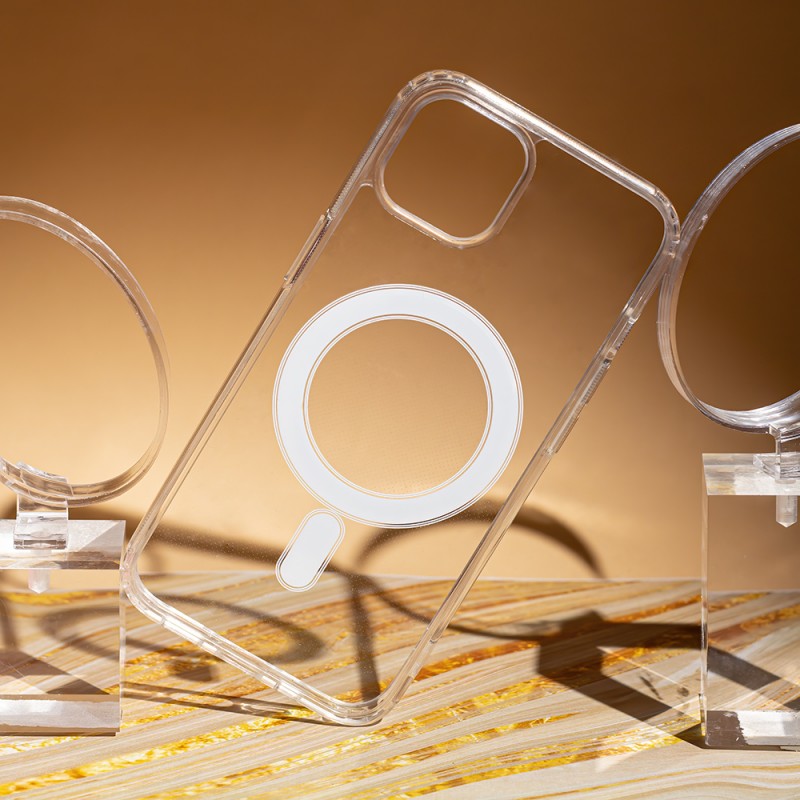 Viedtālruņa aizmugurējais vāciņš Apple iPhone 14 Pro Max Anti Shock 1.5mm MagSafe Transparent