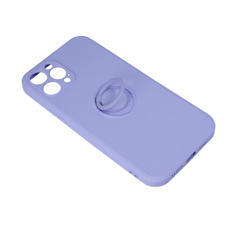 Viedtālruņa aizmugurējais vāciņš Samsung Galaxy A12 Finger Grip Purple