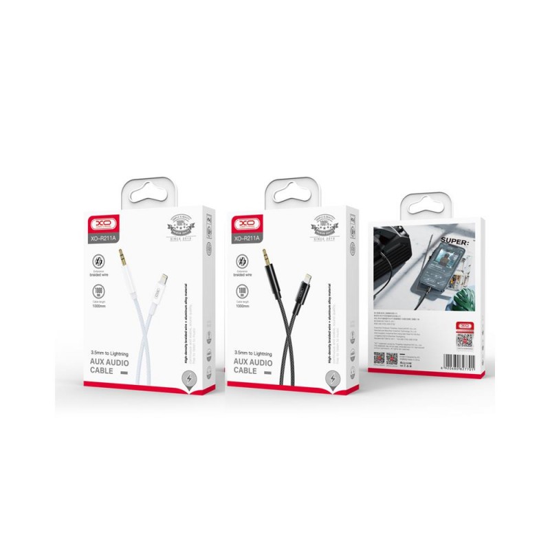 Apple Lightning - jack 3,5mm 1,0 m Melns