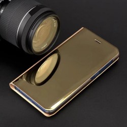 Viedtālruņa atveramais maciņš Samsung Galaxy S22 Smart Clear View Gold