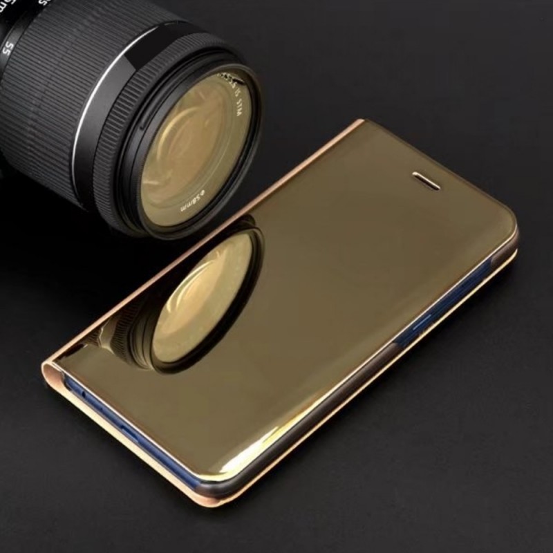 Viedtālruņa atveramais maciņš Samsung Galaxy S22 Smart Clear View Gold