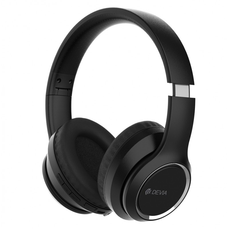 Devia Bluetooth headphones Kintone black Melns
