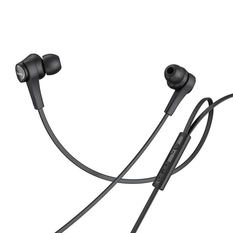 Universal earphones Jack 3,5mm with microphone Passion M66 Melns