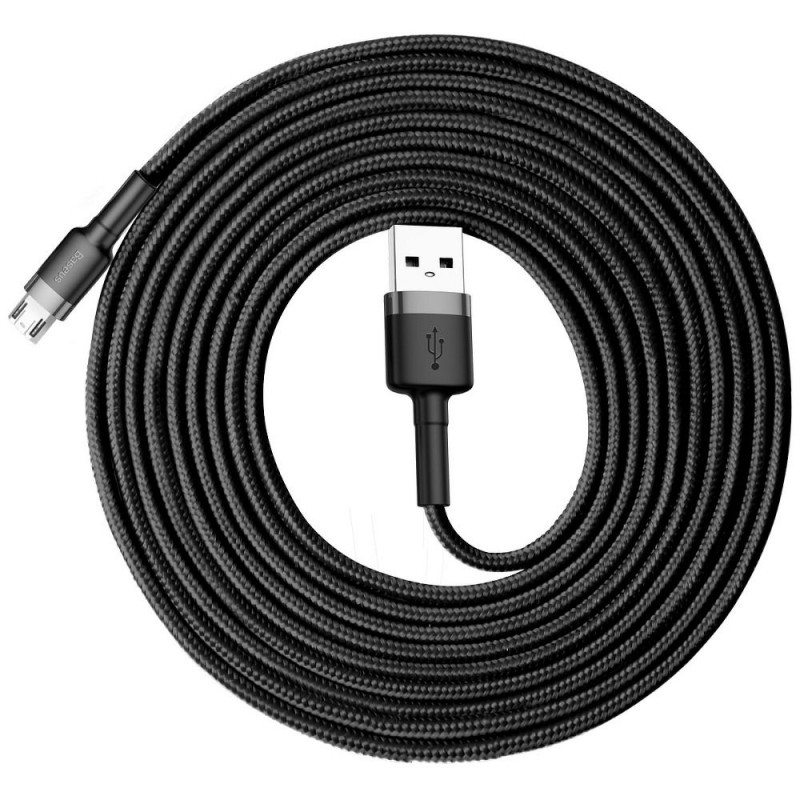 Baseus micro USB 2A 3M Melns