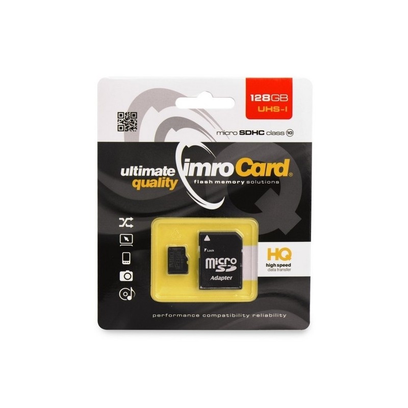 Kabeļa pārveidotājs microSD 128GB CLASS 10 UHS I 100MB/s z