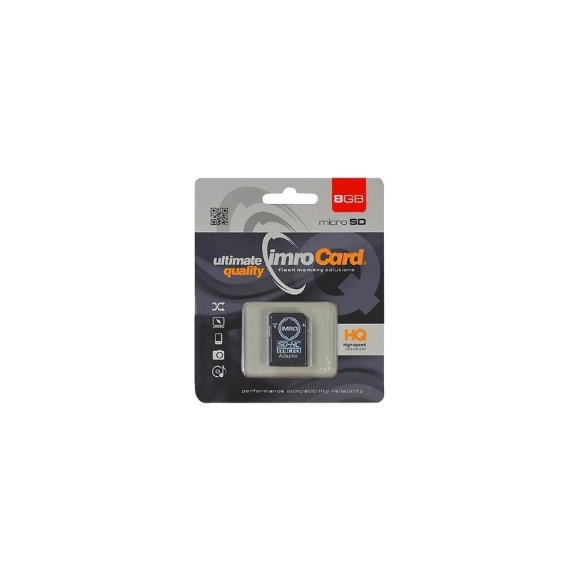 Ārējā atmiņa Universal 8GB microSDHC cl. 4 + adapter