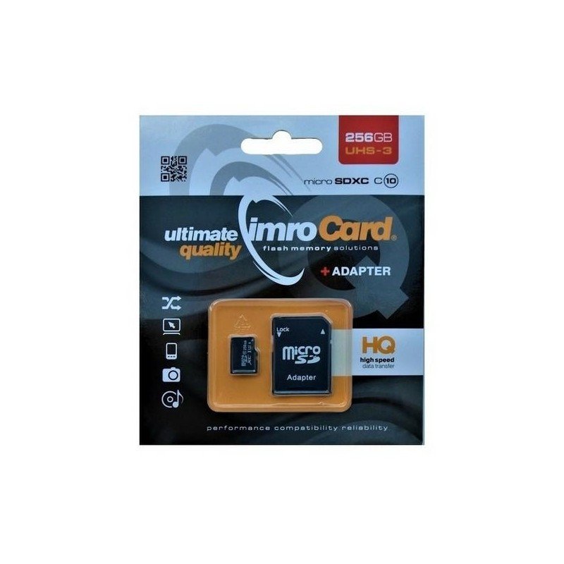 Universal 256GB microSDXC kl. 10 UHS-3 + adapter|ibest.lt