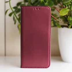 Viedtālruņa atveramais maciņš Samsung Galaxy S24 Smart Magnetic Burgundy