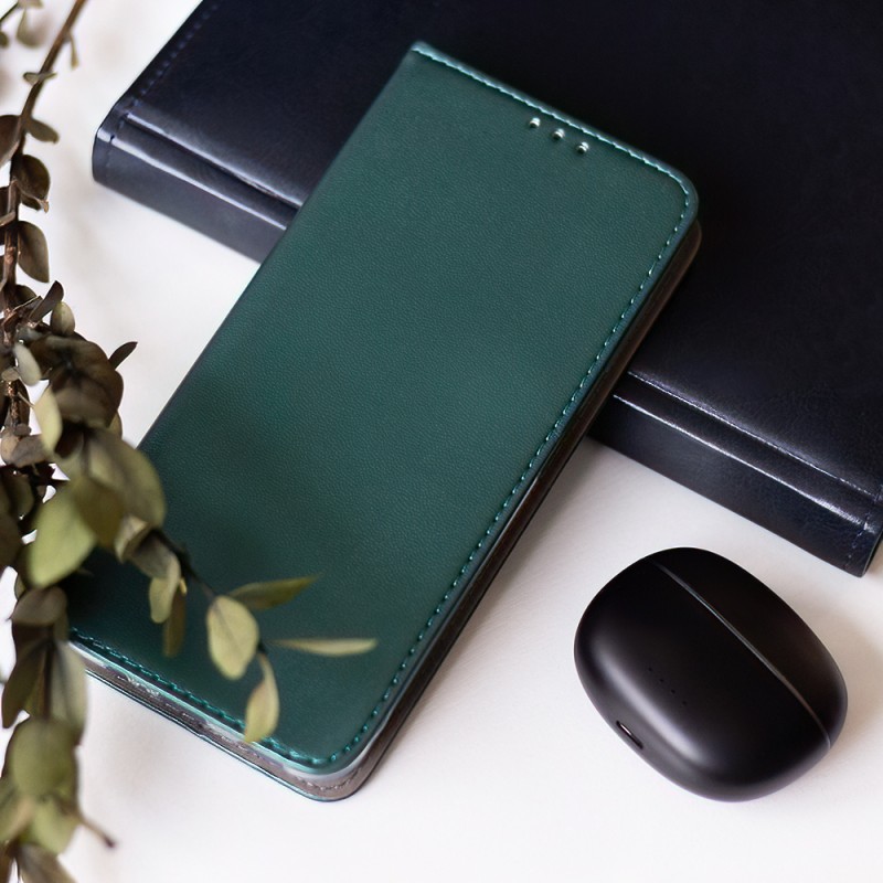 Viedtālruņa atveramais maciņš Samsung Galaxy S24 Plus Smart Magnetic Dark Green