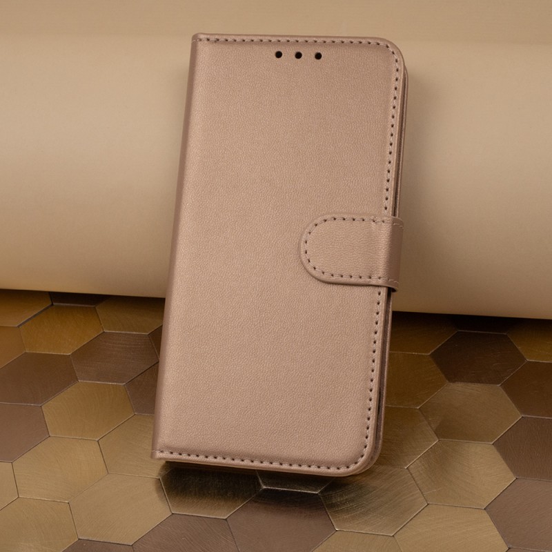 Viedtālruņa atveramais maciņš Samsung Galaxy A12 Smart Classic Gold