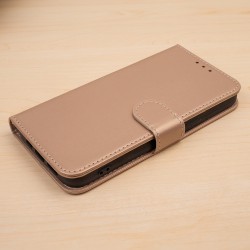 Viedtālruņa atveramais maciņš Samsung Galaxy A12 Smart Classic Gold