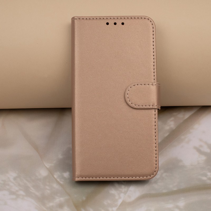 Viedtālruņa atveramais maciņš Samsung Galaxy A12 Smart Classic Gold