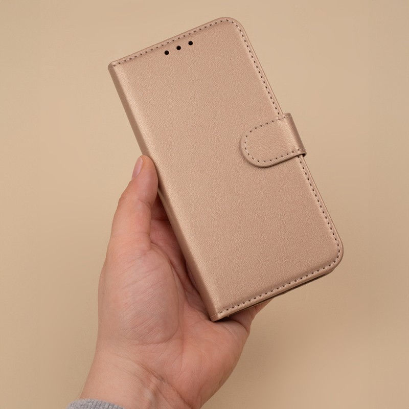 Viedtālruņa atveramais maciņš Samsung Galaxy A12 Smart Classic Gold