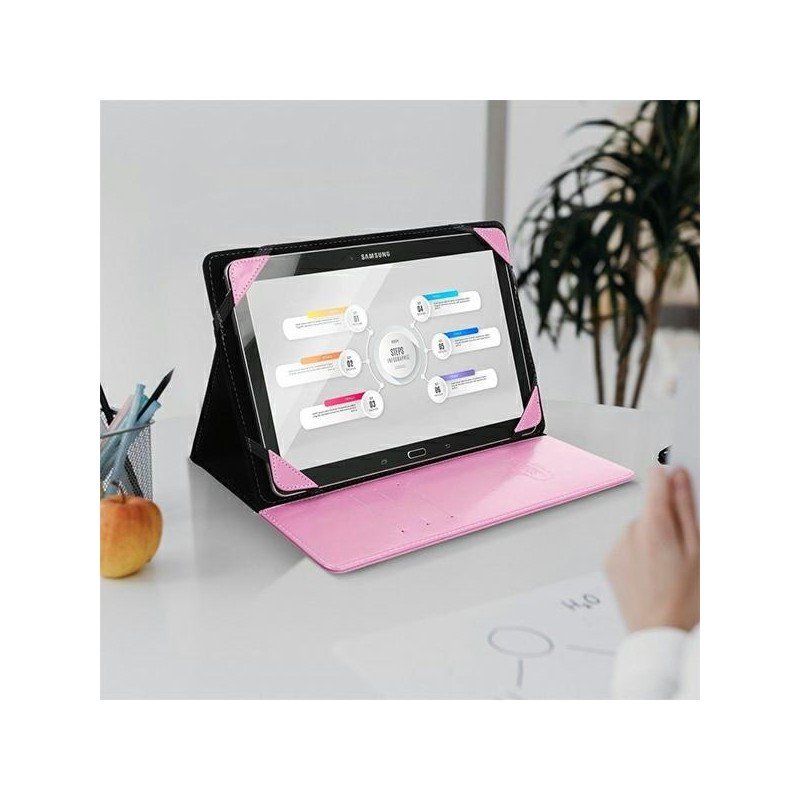 Universal universal case for tablets 11" pink