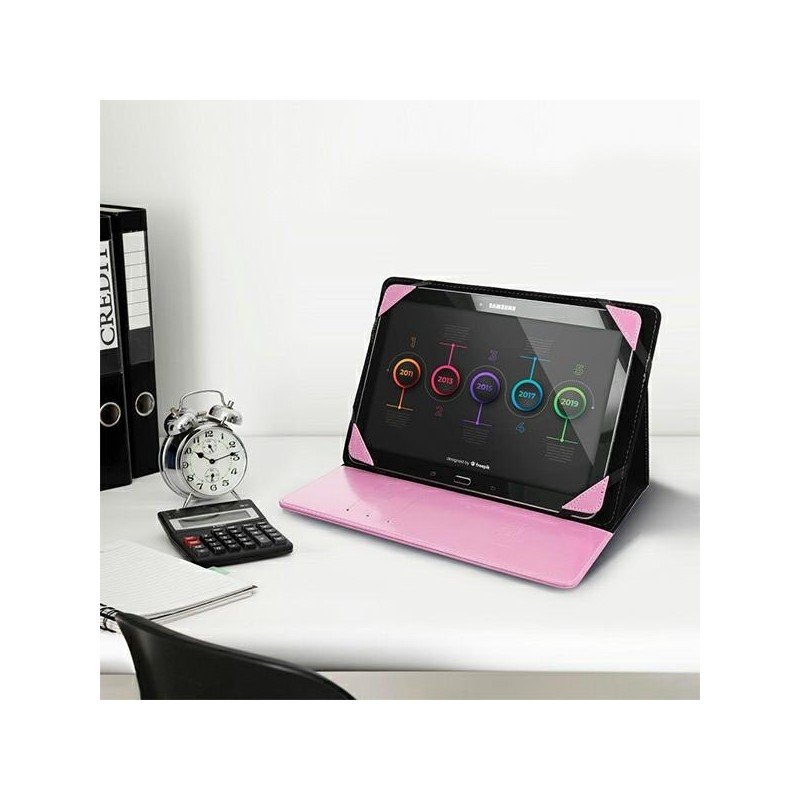 Universal universal case for tablets 11" pink