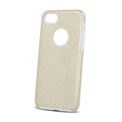 Viedtālruņa aizmugurējais vāciņš Apple Iphone 15 Glitter 3 in 1 Gold