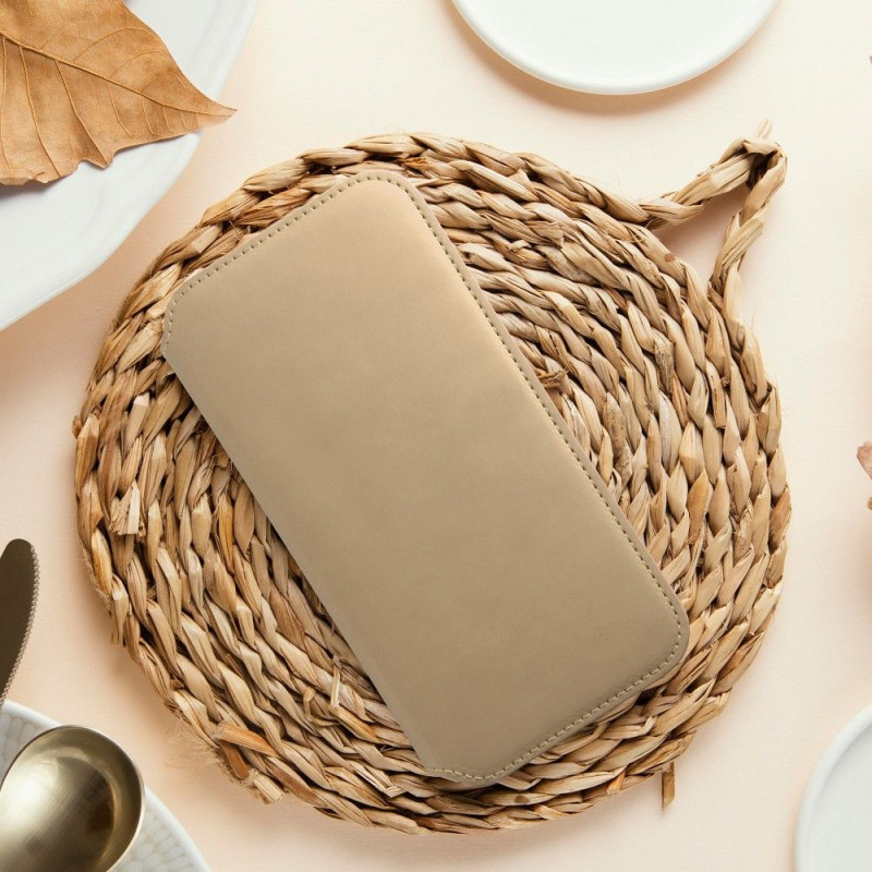 Viedtālruņa atveramais maciņš Samsung Galaxy A34 5G Dual Pocket Book Gold