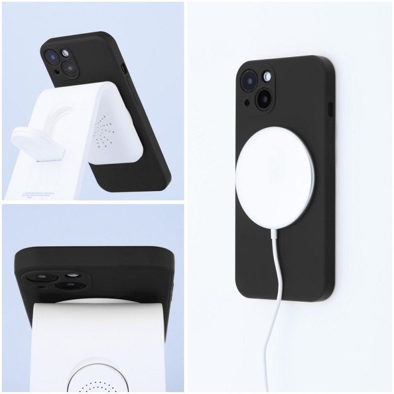 Viedtālruņa aizmugurējais vāciņš Samsung Galaxy S24 Plus Silicone Mag Black