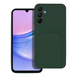 Viedtālruņa aizmugurējais vāciņš Samsung Galaxy A15 5G CARD Case Green