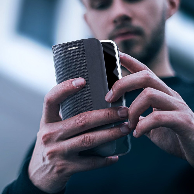 Viedtālruņa atveramais maciņš Samsung Galaxy A25 Melna