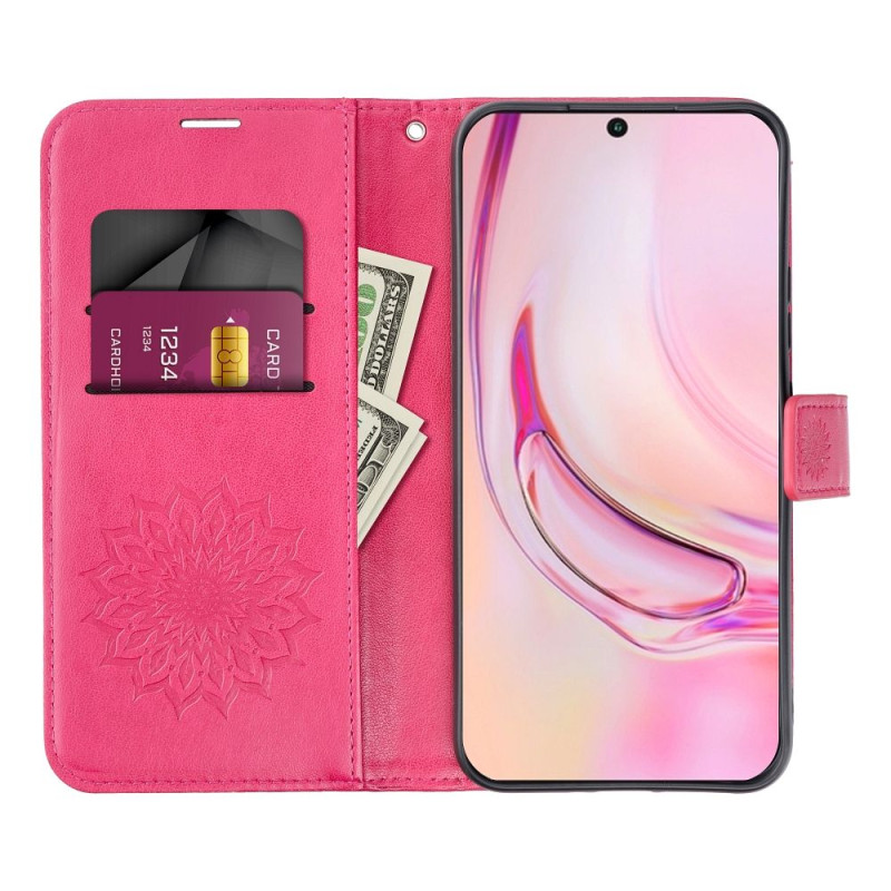 Viedtālruņa atveramais maciņš Xiaomi Redmi 13C Mezzo Book Mandala Pink