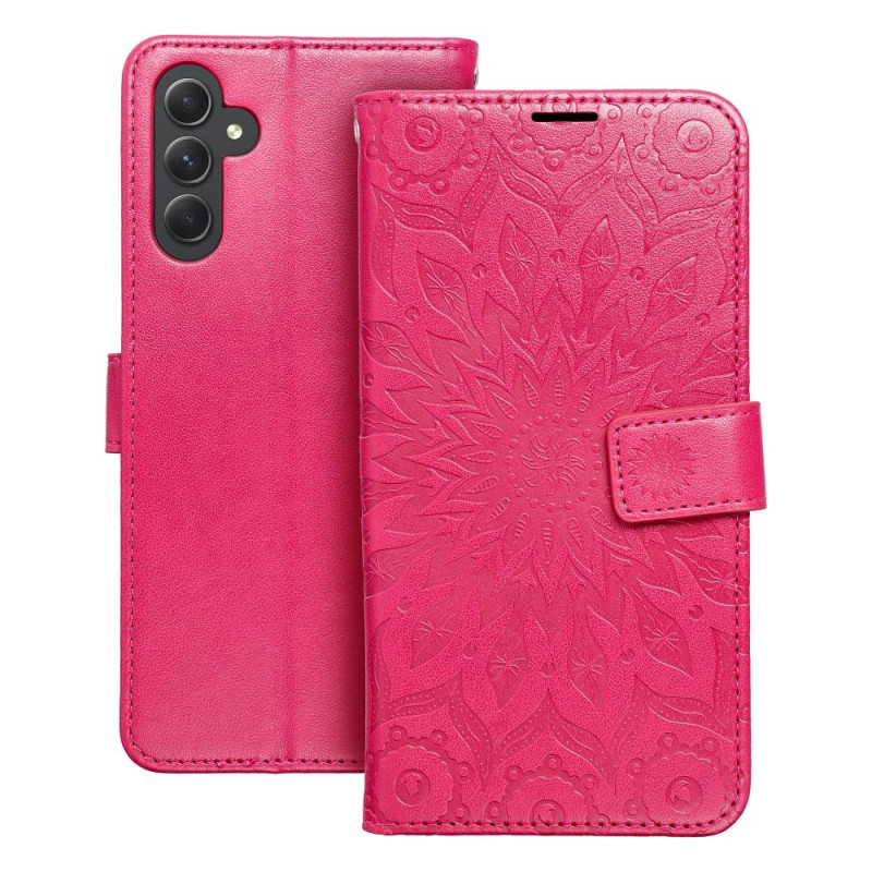 Viedtālruņa atveramais maciņš Samsung Galaxy A34 5G Mezzo Book Mandala Magenta