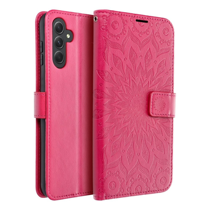 Viedtālruņa atveramais maciņš Samsung Galaxy A34 5G Mezzo Book Mandala Magenta