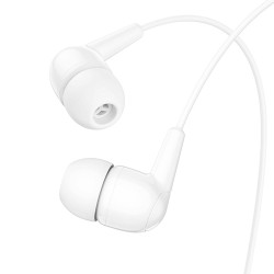 Austiņas ar vadu Universal earphones universal with mic M97 Balta