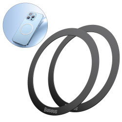 Magnēts Round plate compatible with MagSafe 2pcs Black