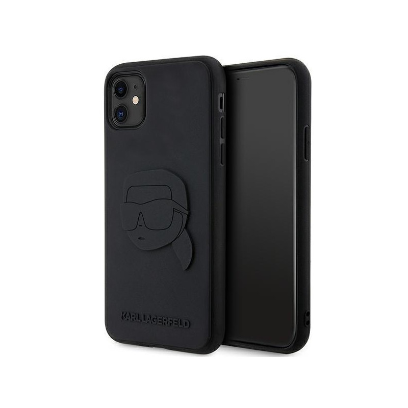 Viedtālruņa aizmugurējais vāciņš Apple iPhone XR Karl Head Black