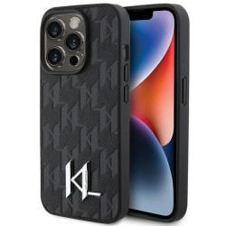 Viedtālruņa aizmugurējais vāciņš Apple iPhone 15 Pro Max Leather Monogram Black