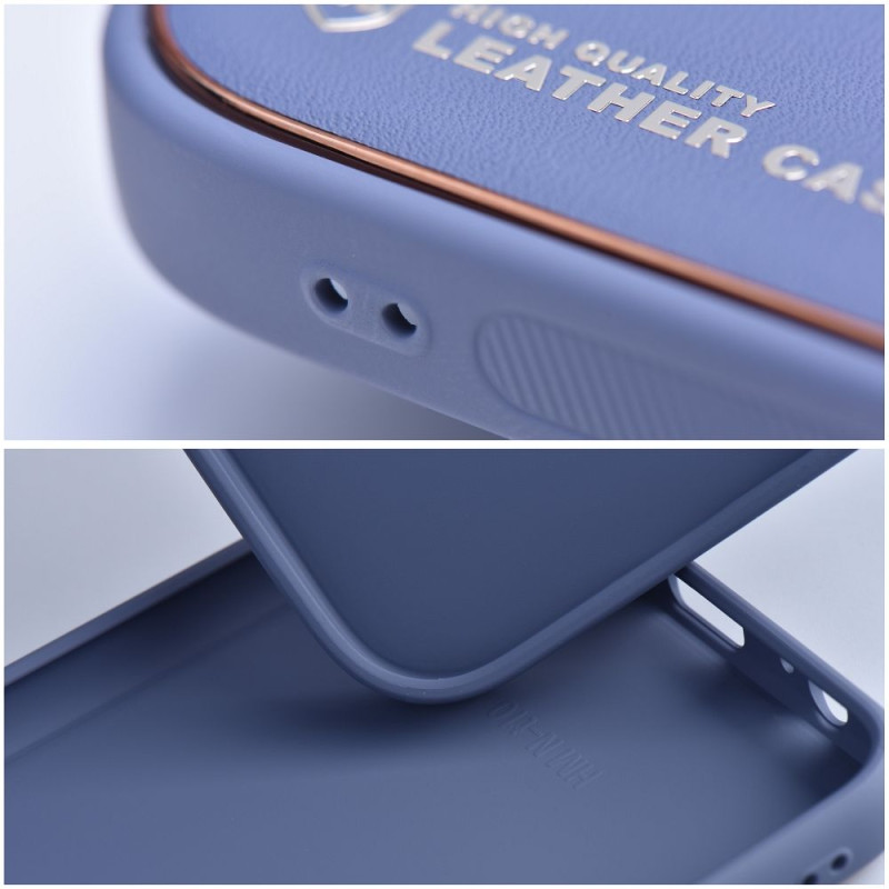 Viedtālruņa aizmugurējais vāciņš Samsung Galaxy A35 Leather Blue