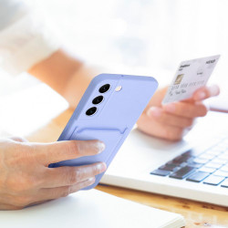 Viedtālruņa aizmugurējais vāciņš Samsung Galaxy A55 5G CARD Case Violet