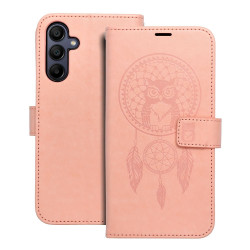 Viedtālruņa atveramais maciņš Samsung Galaxy A15 5G Mezzo Book Dreamcatcher Peach