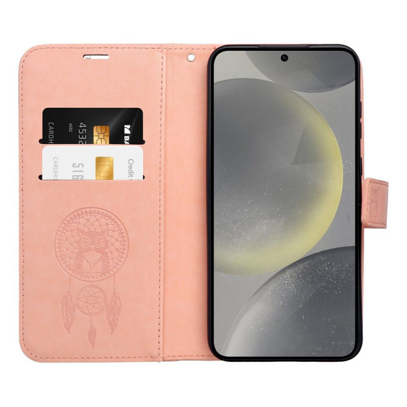 Viedtālruņa atveramais maciņš Samsung Galaxy A15 5G Mezzo Book Dreamcatcher Peach