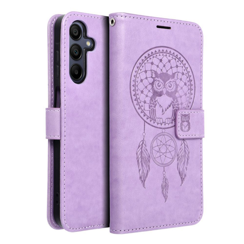 Viedtālruņa atveramais maciņš Samsung Galaxy A15 5G Mezzo Book Dreamcatcher Purple