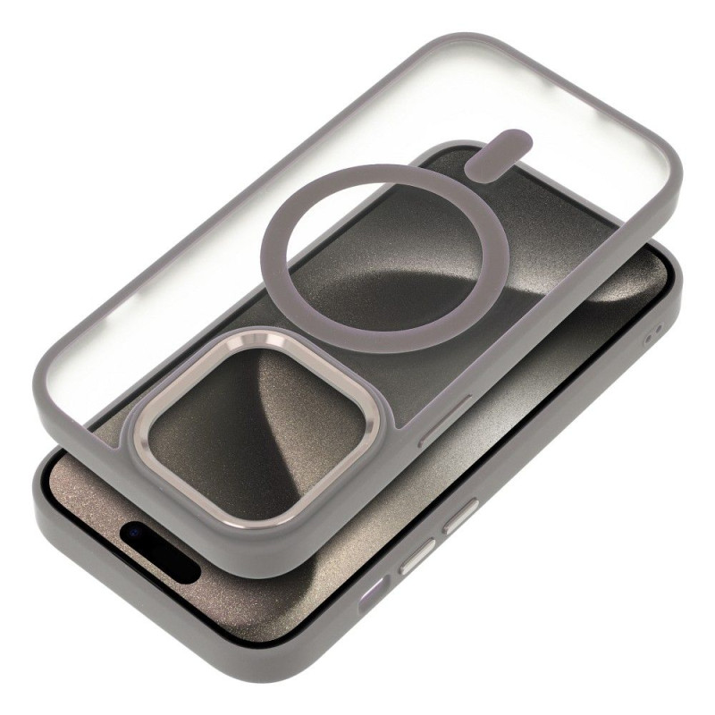 Viedtālruņa aizmugurējais vāciņš Apple iPhone 15 Pro Max Matte Mag Cover Natural Titanium
