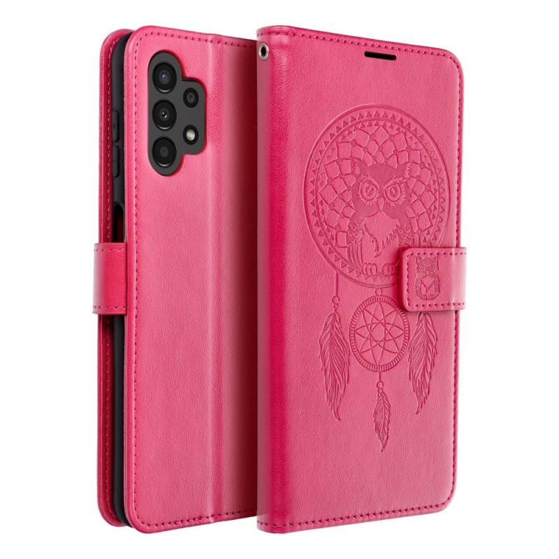 Viedtālruņa atveramais maciņš Samsung Galaxy A13 Mezzo Book Dreamcatcher Magenta