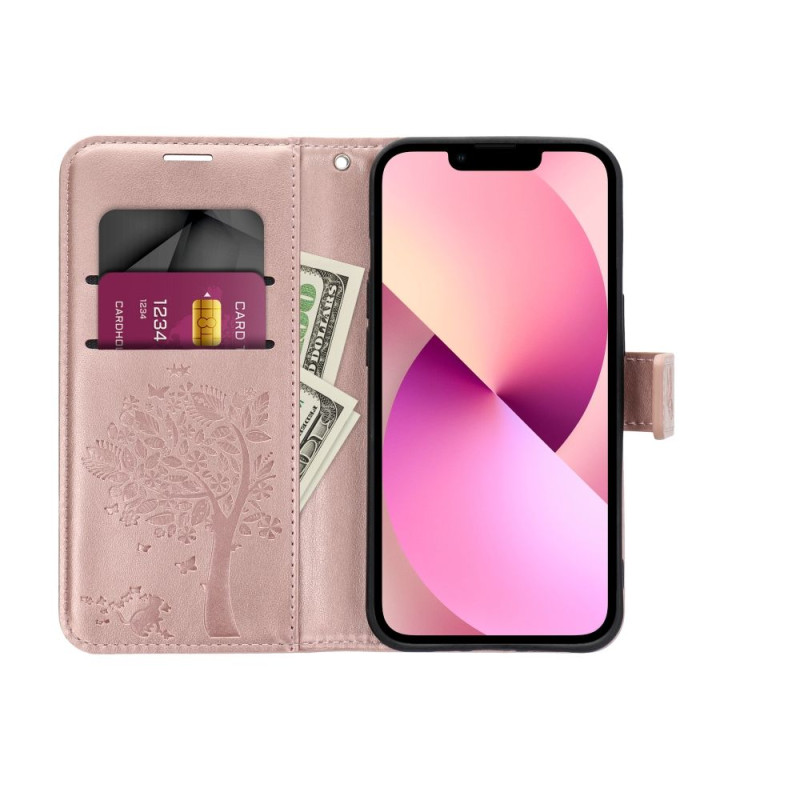 Viedtālruņa atveramais maciņš Samsung Galaxy S22 Plus Rose Gold