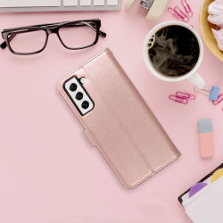 Viedtālruņa atveramais maciņš Samsung Galaxy S22 Plus Rose Gold