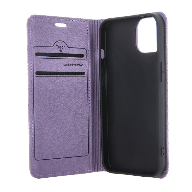 Viedtālruņa atveramais maciņš Samsung Galaxy A55 5G Smart Caro Purple