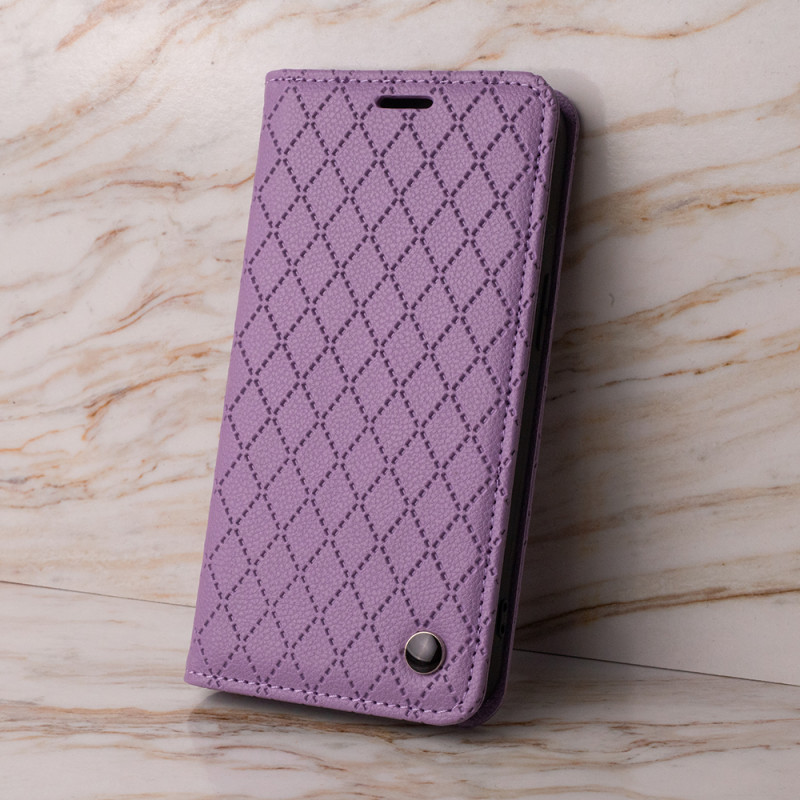Viedtālruņa atveramais maciņš Samsung Galaxy A55 5G Smart Caro Purple