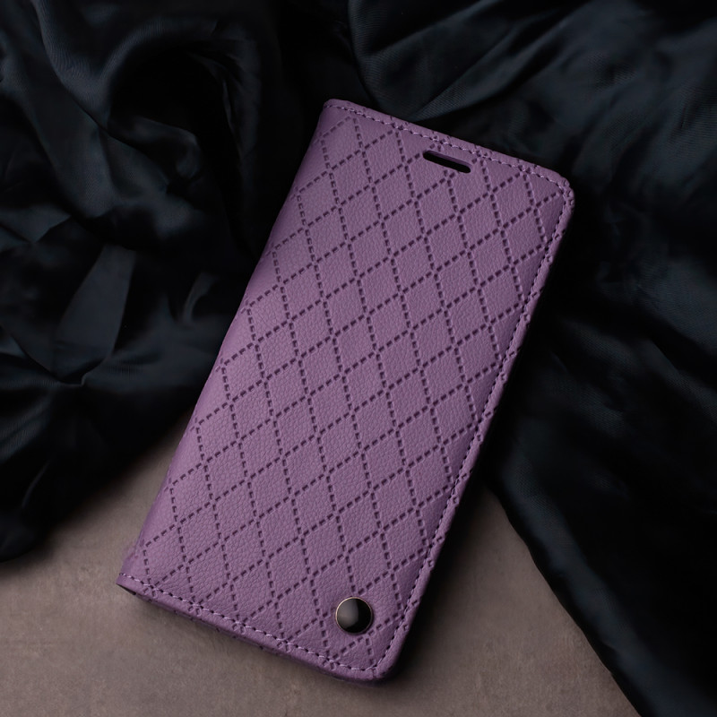 Viedtālruņa atveramais maciņš Samsung Galaxy A55 5G Smart Caro Purple