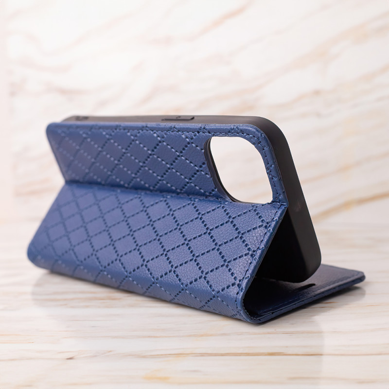 Viedtālruņa atveramais maciņš Samsung Galaxy A55 5G Smart Caro Navy