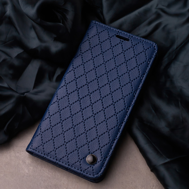 Viedtālruņa atveramais maciņš Samsung Galaxy A55 5G Smart Caro Navy