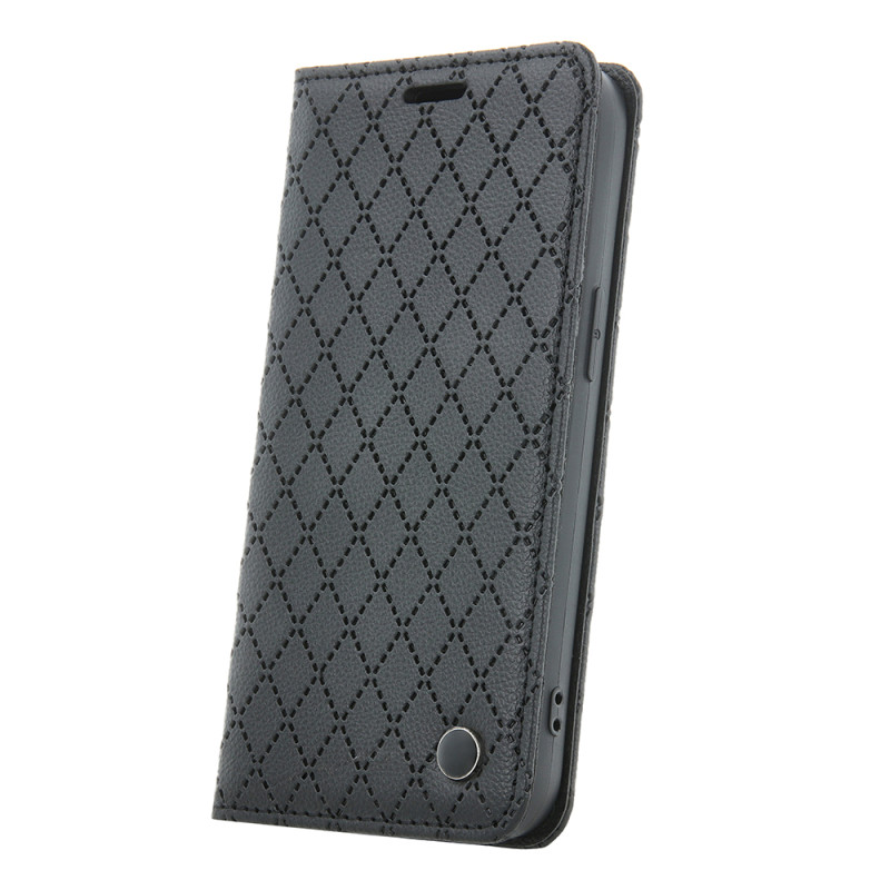 Viedtālruņa atveramais maciņš Samsung Galaxy A35 Smart Caro Black