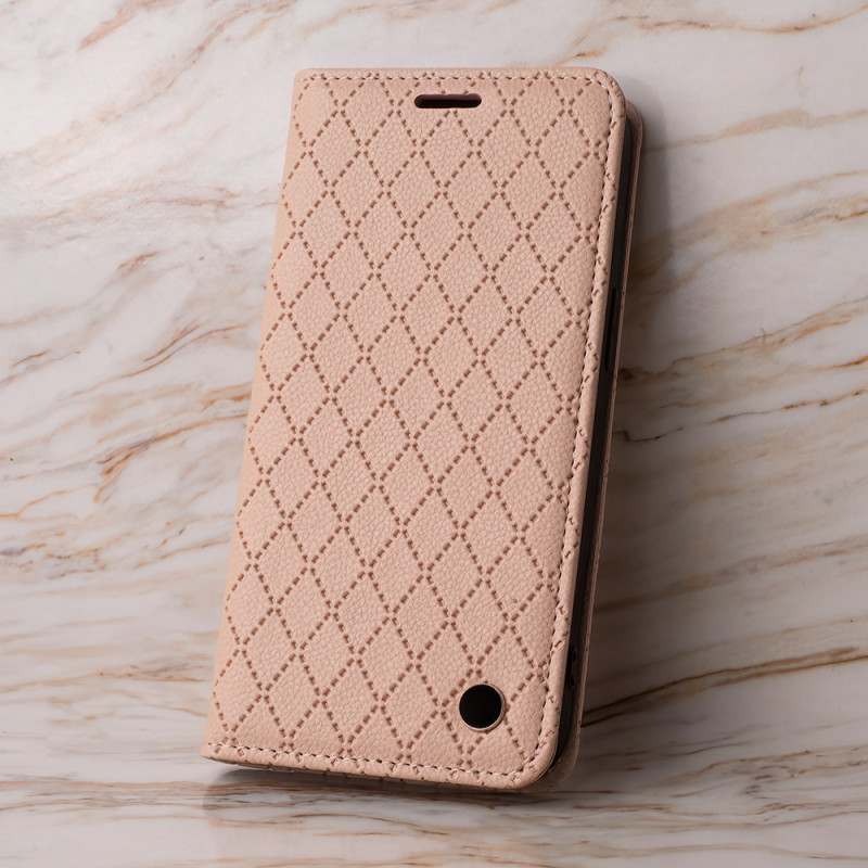 Viedtālruņa atveramais maciņš Samsung Galaxy A35 Smart Caro Beige