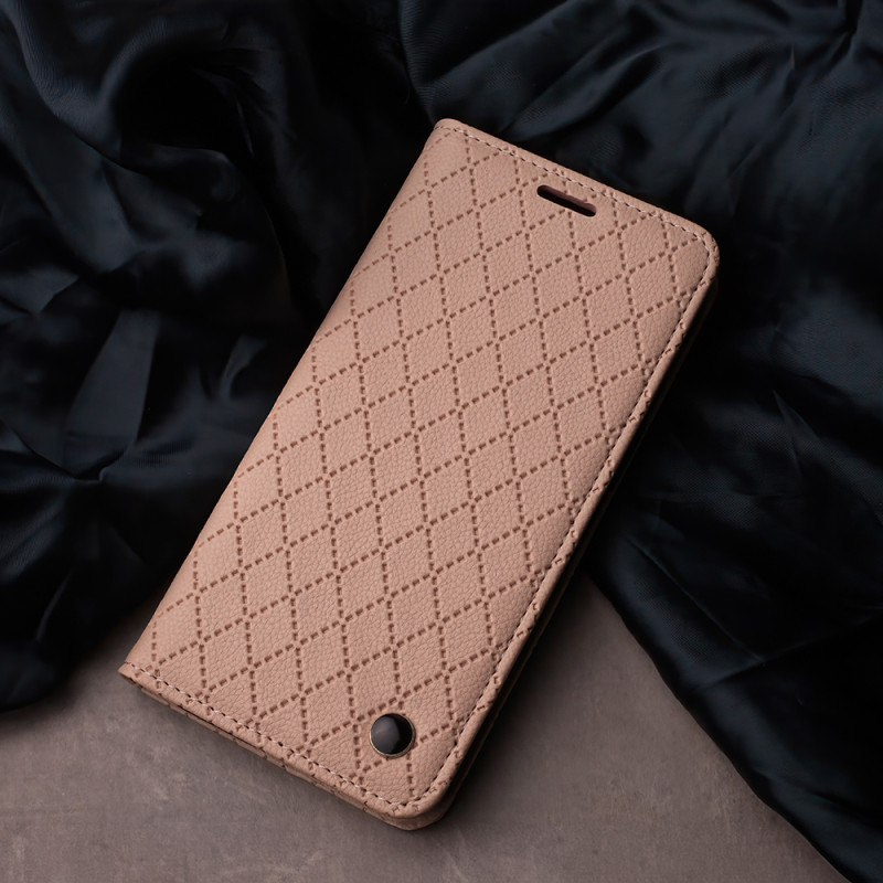 Viedtālruņa atveramais maciņš Samsung Galaxy A35 Smart Caro Beige